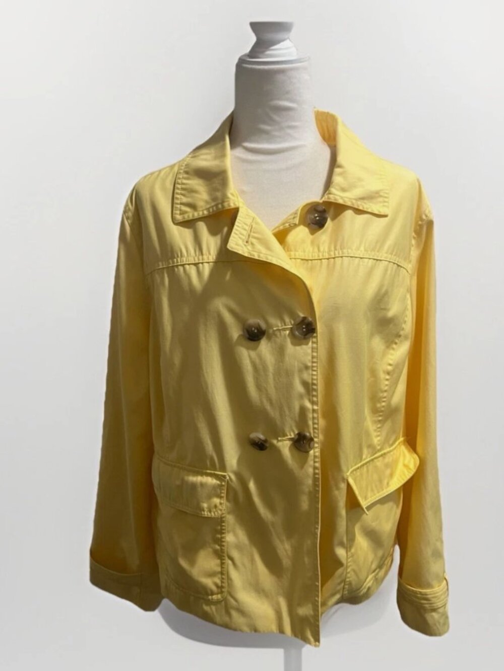 St. John's Bay Cropped Yellow Trench Jacket XL